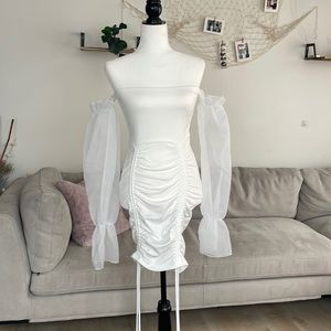 SHEIN White off shoulder dress